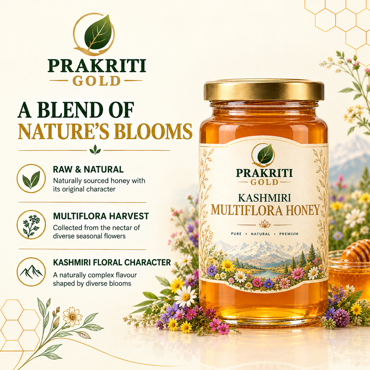 Raw Kashmiri Multiflora Honey - Image 2