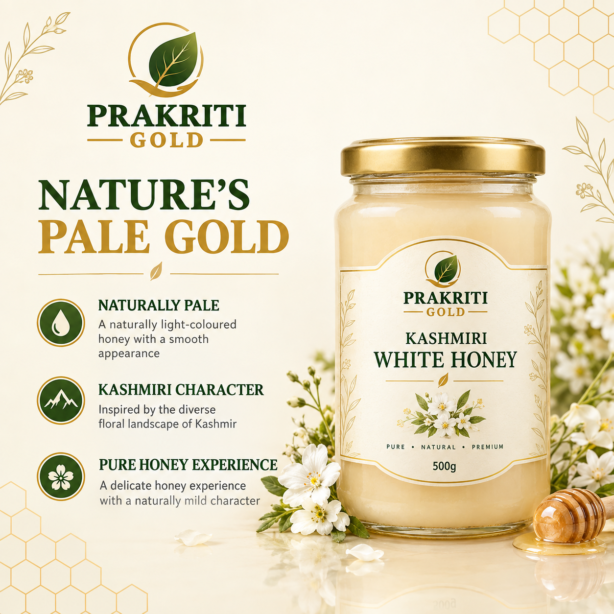 Raw Kashmiri White Honey - Image 2